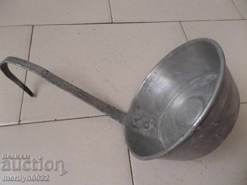 Auction Old copper ladle, pan, copper, copper pot, pit Auction Old copper ladle, pan, copper, copper pot, pit