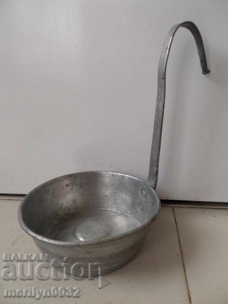 Old copper ladle, pan, copper, copper pot, pit