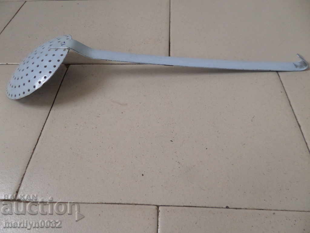 Old grateful spoon with enamel, wounded socialist, Bulgaria - 5 Old grateful spoon with enamel, wounded socialist, Bulgaria - 5