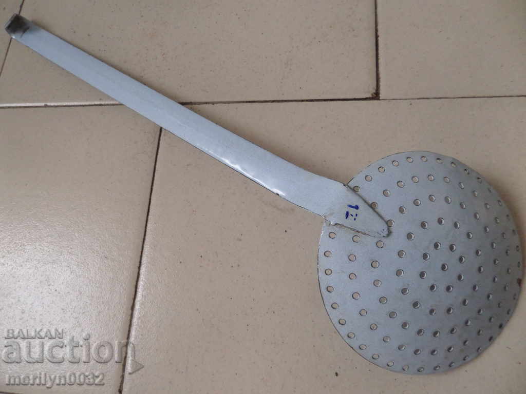 Old grateful spoon with enamel, wounded socialist, Bulgaria - 6 Old grateful spoon with enamel, wounded socialist, Bulgaria - 6