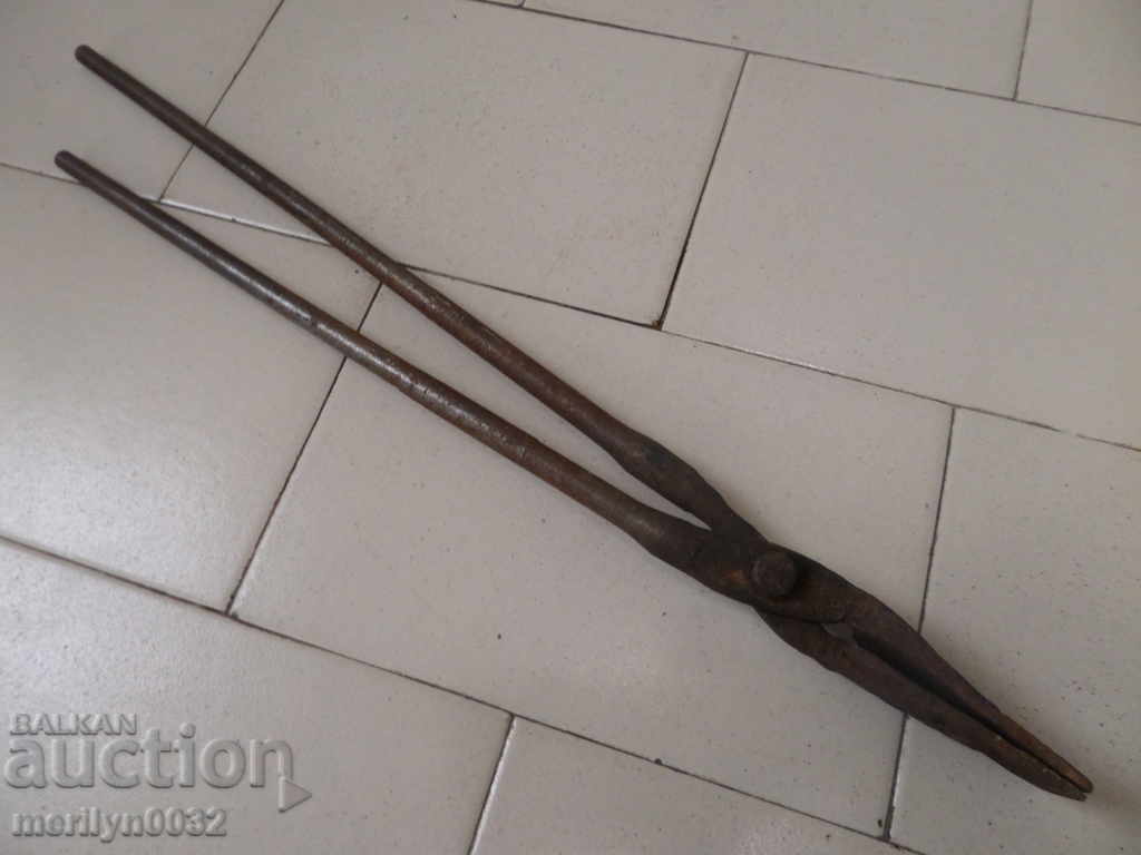 Old blacksmith's tongs, wrought iron, tool with price 49.00 BGN | € 25.05