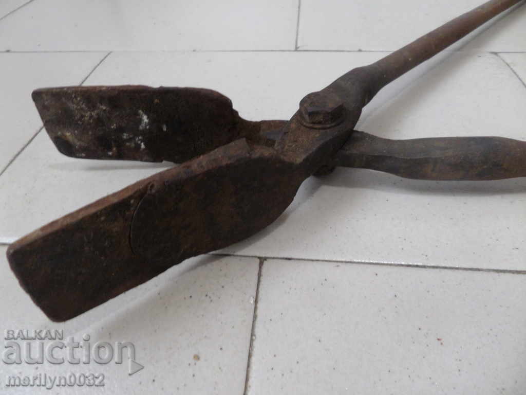 Old blacksmith's tongs, wrought iron, tool - 5