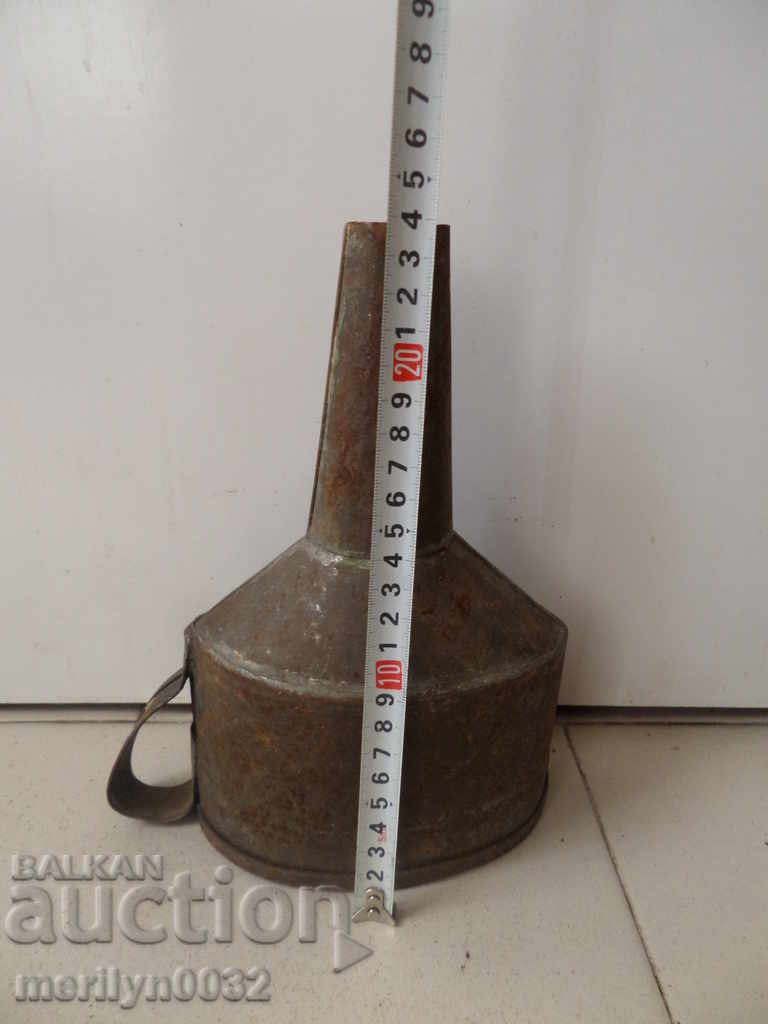 Delivery of Old funnel for fueling WW2 Delivery of Old funnel for fueling WW2