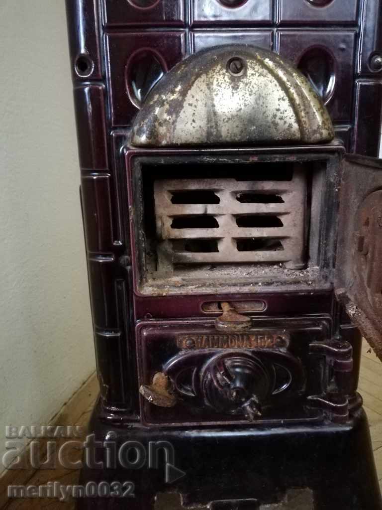 Auction Old tiled German stove HAMONA of the 20th century Auction Old tiled German stove HAMONA of the 20th century