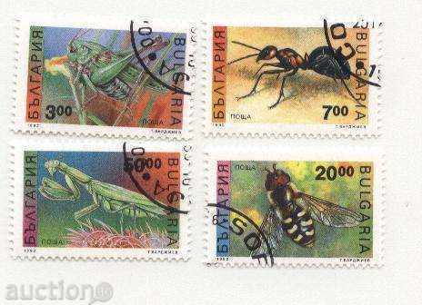 Cancelled Stamps Insects 1992 Bulgaria Cancelled Stamps Insects 1992 Bulgaria