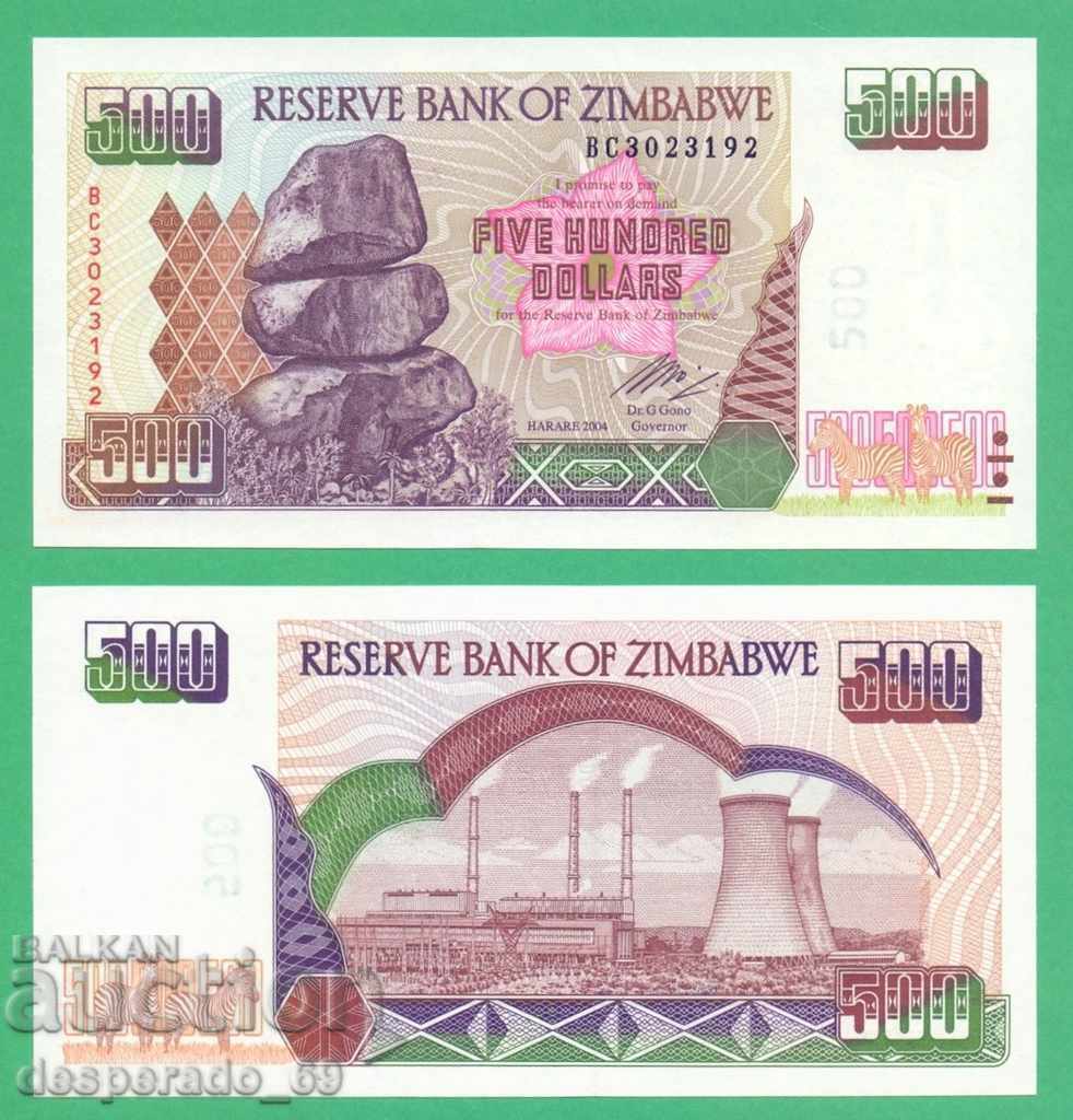 (¯`` • ЗИМБАБВЕ 500 USD 2004 UNC • • • •)