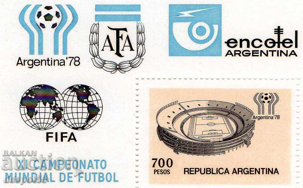 1978 Argentina. World Cup, Argentina. Block + envelope