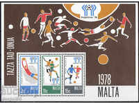 1978. Малта. Световна футболна купа, Аржентина. Блок.