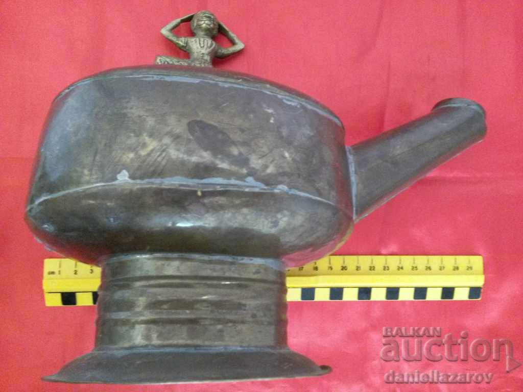 Old Bronze Tibetan Court with Deity - 5 Old Bronze Tibetan Court with Deity - 5