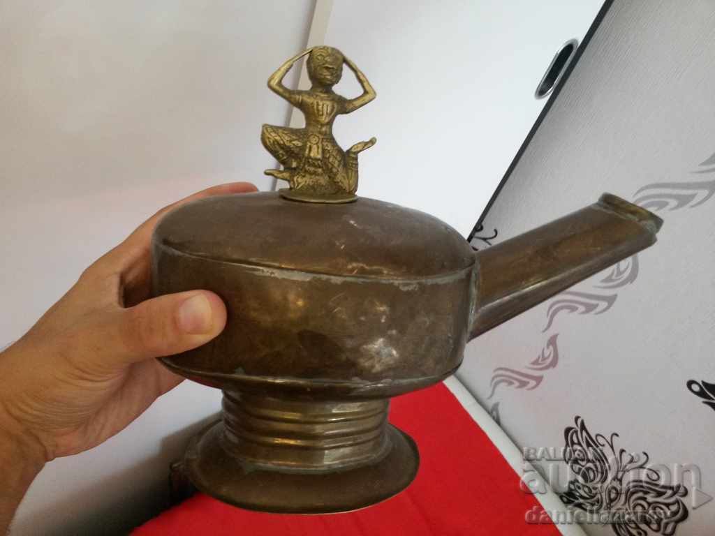 Old Bronze Tibetan Court with Deity - 7 Old Bronze Tibetan Court with Deity - 7