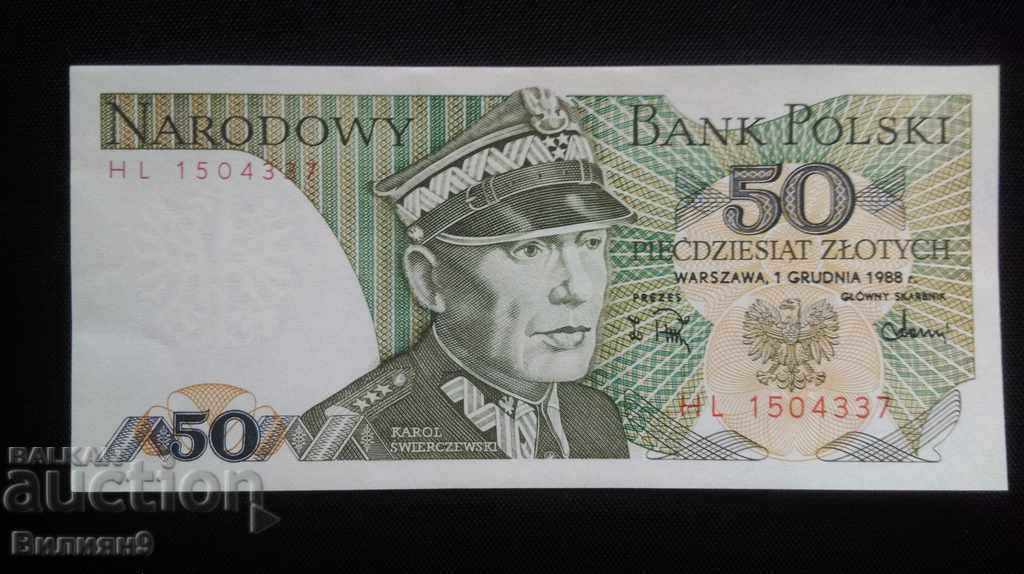 50 zlotys 1988 Poland UNC