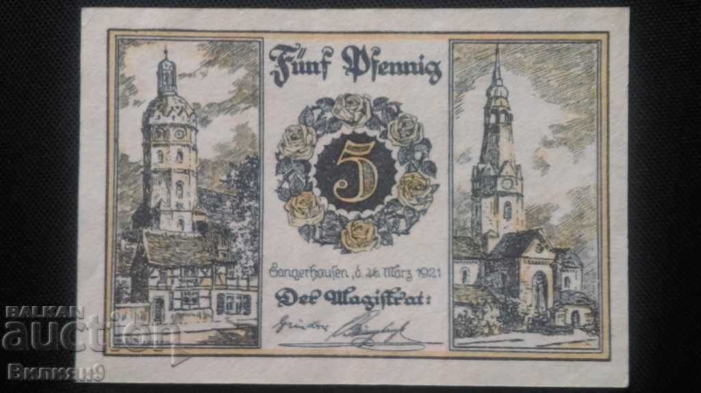 Germania Bühringhaufen 5 Pfeif 1921 UNC