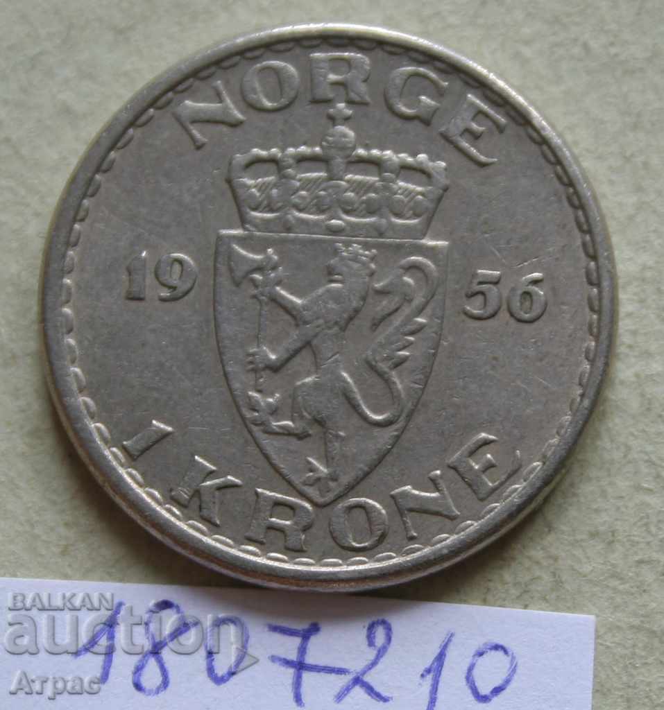 1 крона 1956 Норвегия