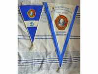 2 flags + badge - Dynamo Kyiv with Order of Lenin