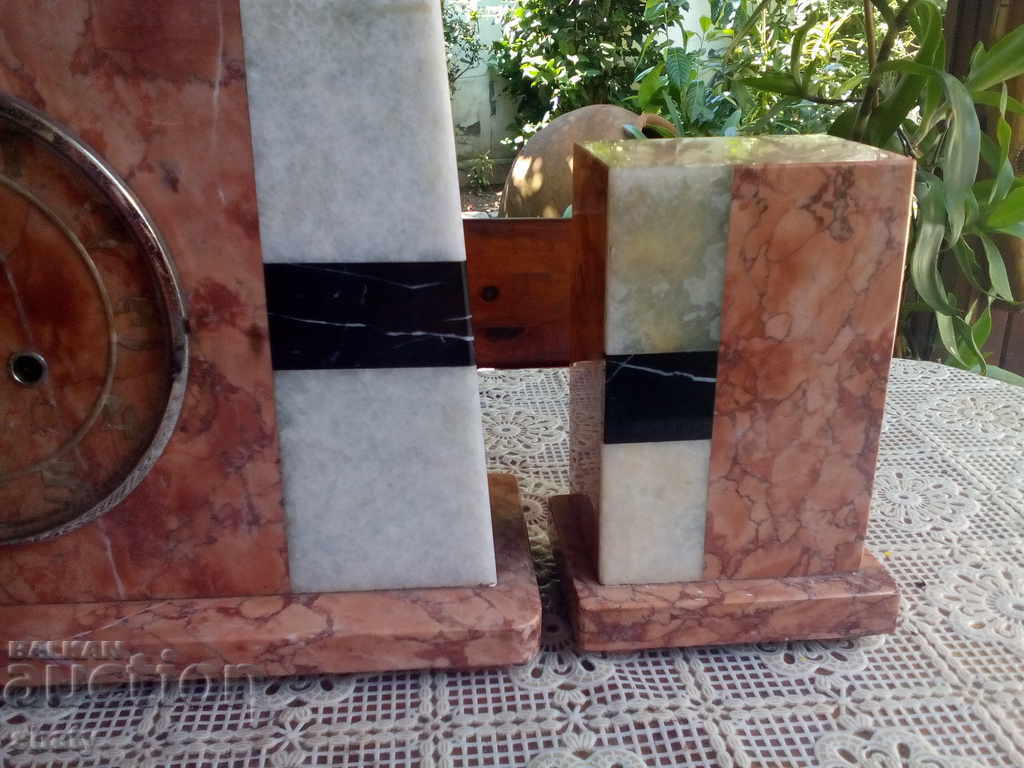 Auction  Old French Fireplace Clock. Large Desktop Clock.