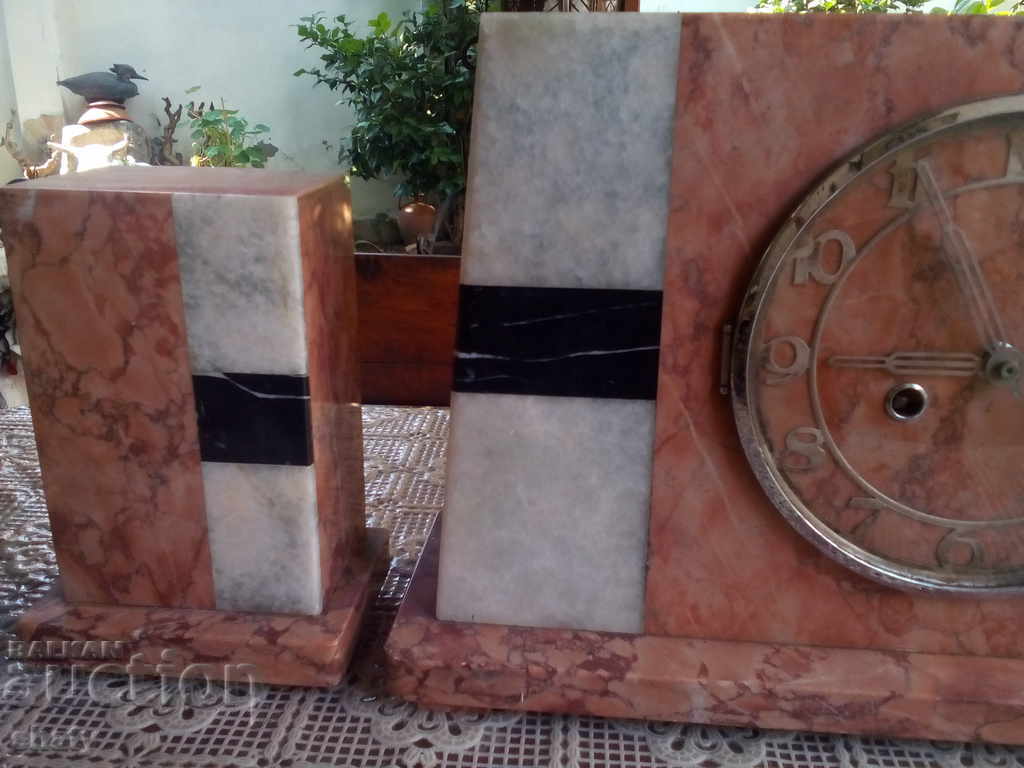 Delivery of Old French Fireplace Clock. Large Desktop Clock.