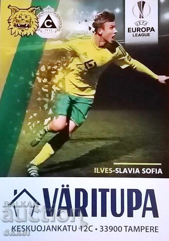 Football program Ilves Tampere - Slavia 2018 Europa League