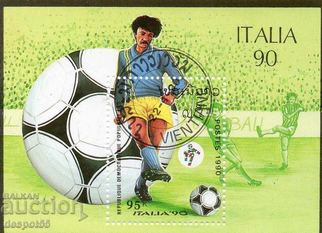 1990. Laos. World Cup, Italy '90. Block.