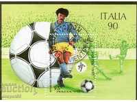 1990. Laos. World Cup, Italy '90. Block.