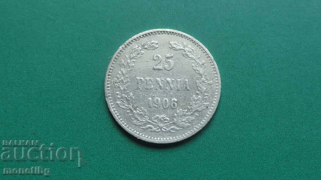 Ρωσία (για Φινλανδία) 1906 - 25 πέννια - 5 Ρωσία (για Φινλανδία) 1906 - 25 πέννια - 5