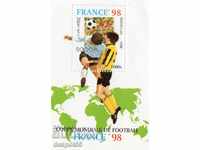 1996. Nicaragua. World Cup, France '98. Block.
