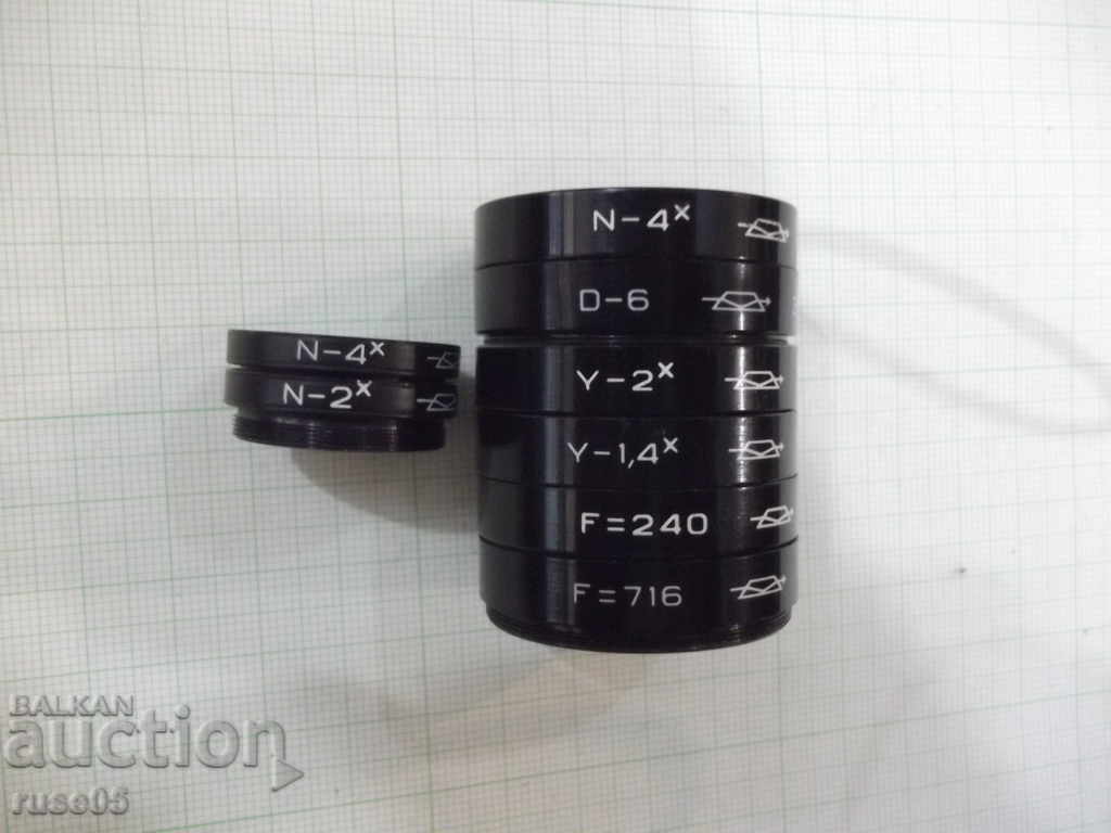 Lot of 8 pcs. movie camera filters (6pcs-35.5x0.5and 2pcs-24x0.5) with price 20.00 BGN | € 10.23