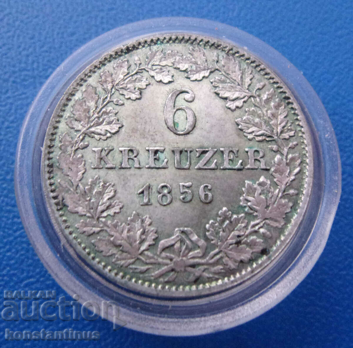 Frankfurt 6 Kreuzer 1856 UNC Rare cu preț € 33.23 | 64.99 BGN Frankfurt 6 Kreuzer 1856 UNC Rare cu preț € 33.23 | 64.99 BGN