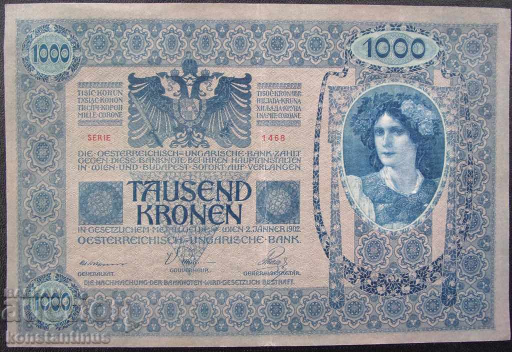 Austrograd 1000 Krones 1902 Rare cu preț € 8.69 | 17.00 BGN