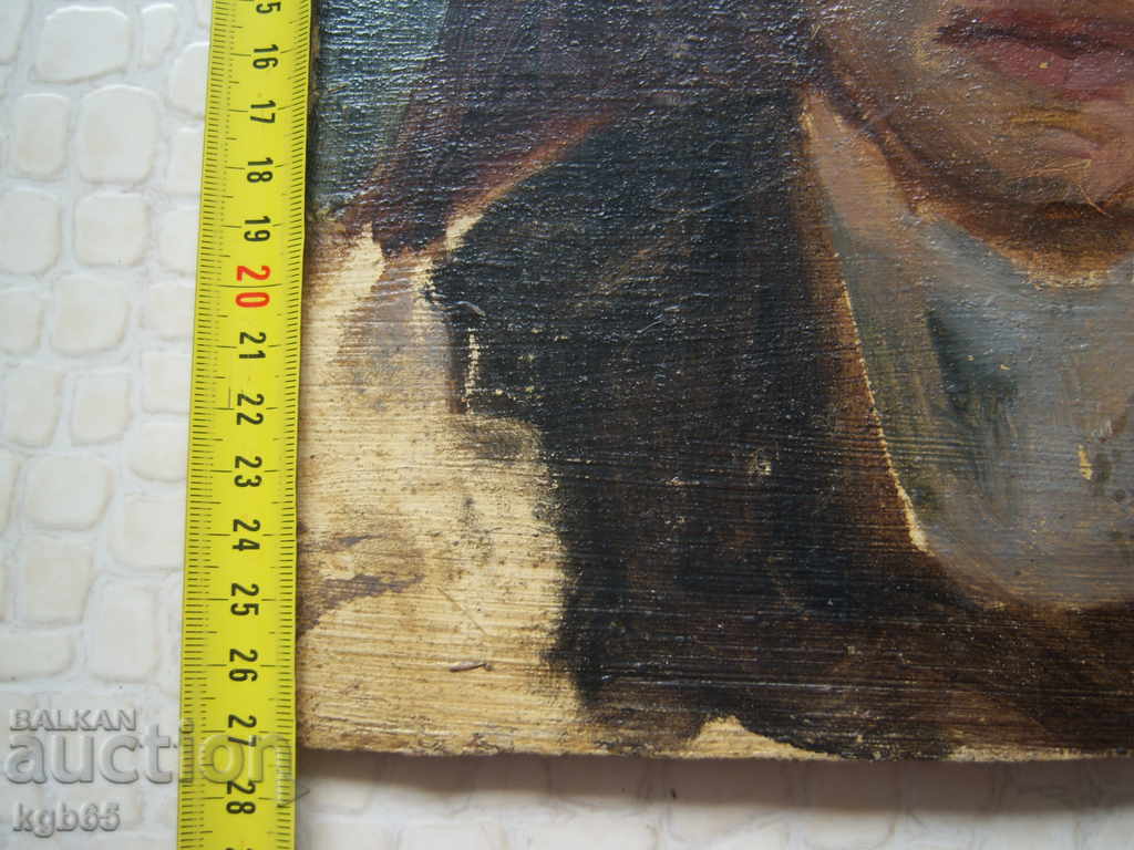 Auction  Old picture. Portrait Oil.