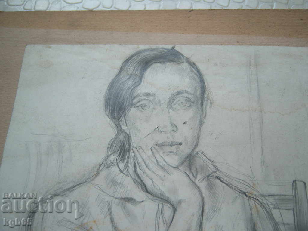 Old picture Portrait Graphic signed. with price 38.00 BGN | € 19.43