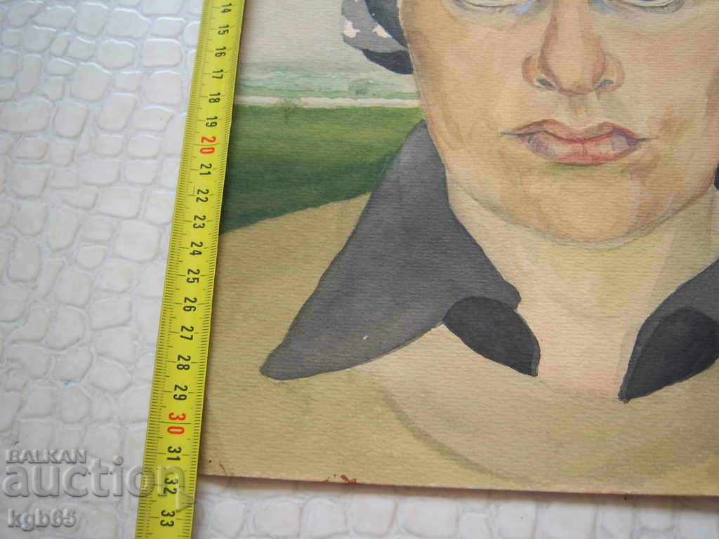 Auction Old picture. Portrait watercolor. Auction Old picture. Portrait watercolor.