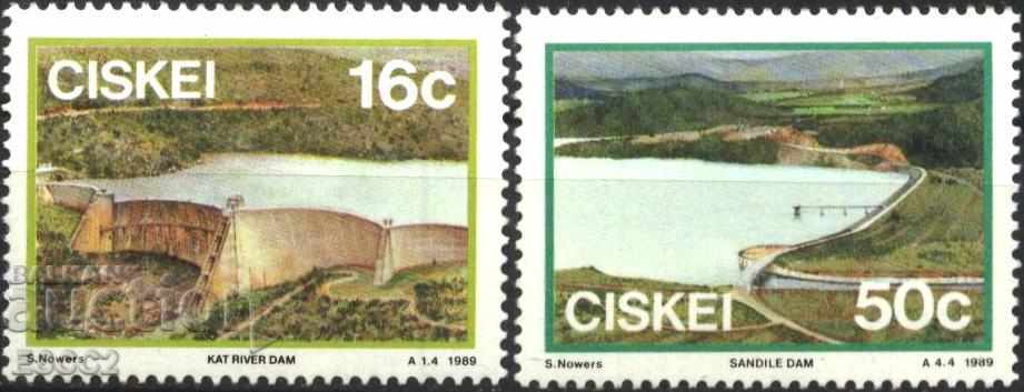 Чисти марки Язовири  1989  от Цискей ЮАР Южна Африка