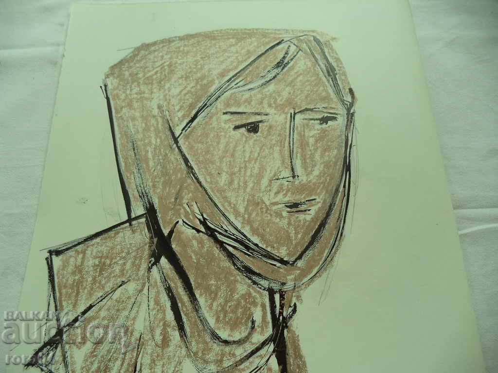 ΧΡΥΣΟΣ ΔΟΥΝΑΣ (1927 - 1997) "HEAD" - ΠΑΣΤΕΛ / ΜΠΑΛ - 5