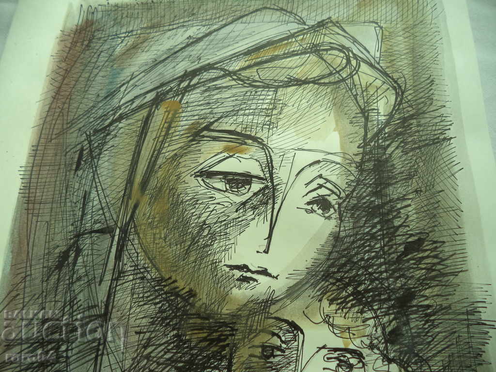 ZLATKA DUBOVA (1927 - 1997) "MACHINERY" - AQUAREL - 6 ZLATKA DUBOVA (1927 - 1997) "MACHINERY" - AQUAREL - 6