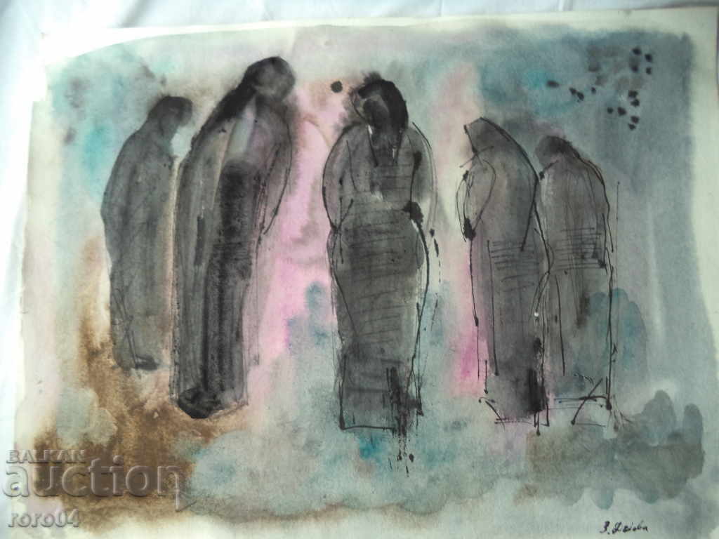 GOLDEN DANUBE (1927 - 1997) "COMPOSITION" - AQUAREL with price € 549.99 | 1075.69 BGN GOLDEN DANUBE (1927 - 1997) "COMPOSITION" - AQUAREL with price € 549.99 | 1075.69 BGN