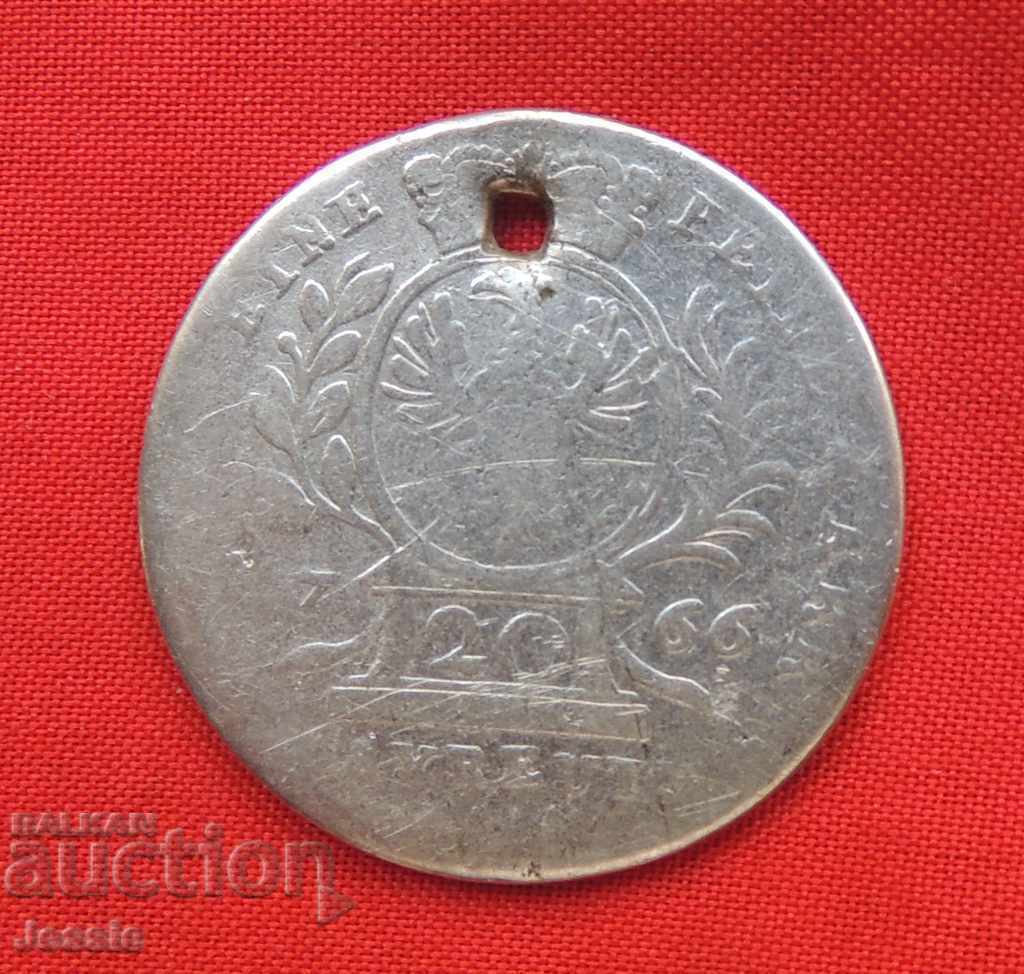 20 Kreuzer 1766 Silver - Friedrich - Brandenburg Bayreuth
