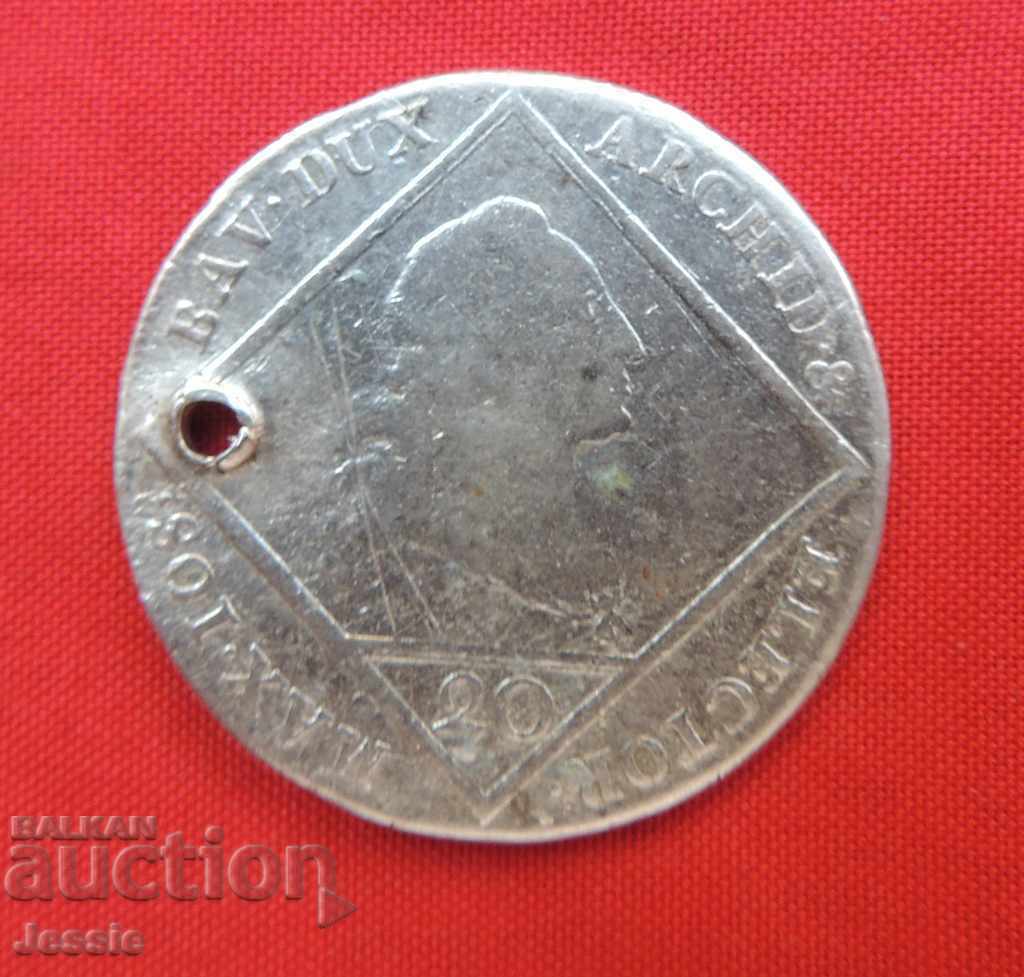 20 kreutzers 1770 argint - Maximilian Joseph