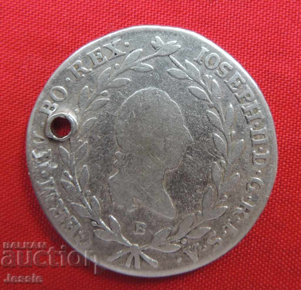 20 Kreuzer Αυστρία-Ουγγαρία 1788 Β Αργυρός -Ιωσήφ Β' με τιμή € 16.37 | 32.02 BGN