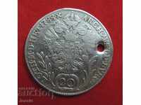 20 кройцера Австроунгария 1788 B сребро -Йозеф II