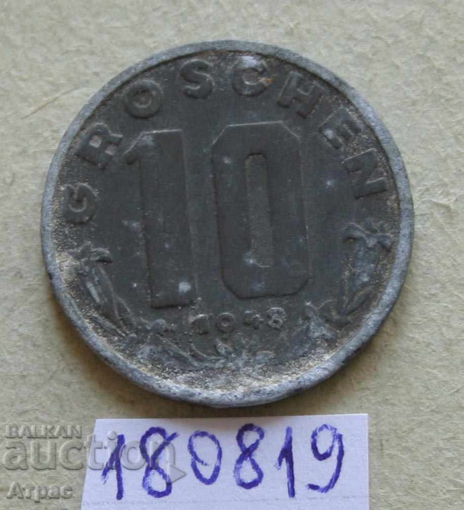 10 грошен 1948 Австрия
