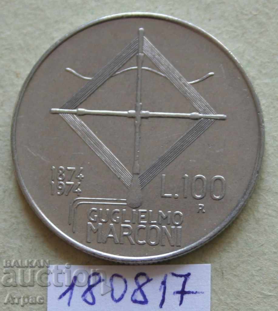 100 лири 1974 Италия