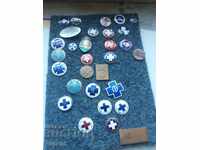 Lot of old badges and plaques - Red Cross
