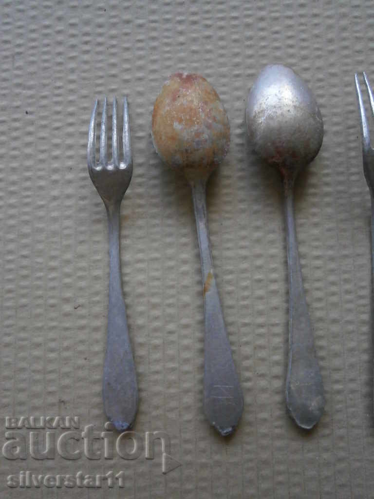 Auction LOT antique aluminum forks Auction LOT antique aluminum forks