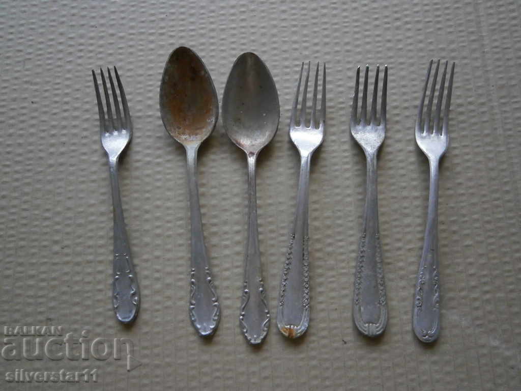 LOT antique aluminum forks