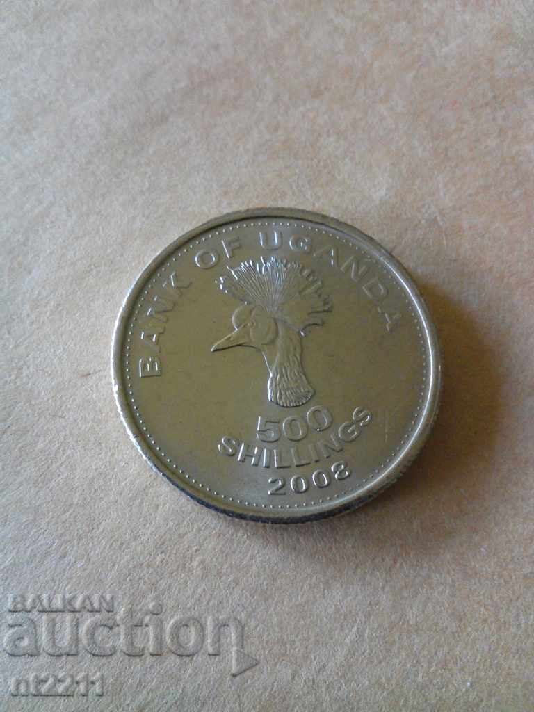монета 500 шилинга Уганда