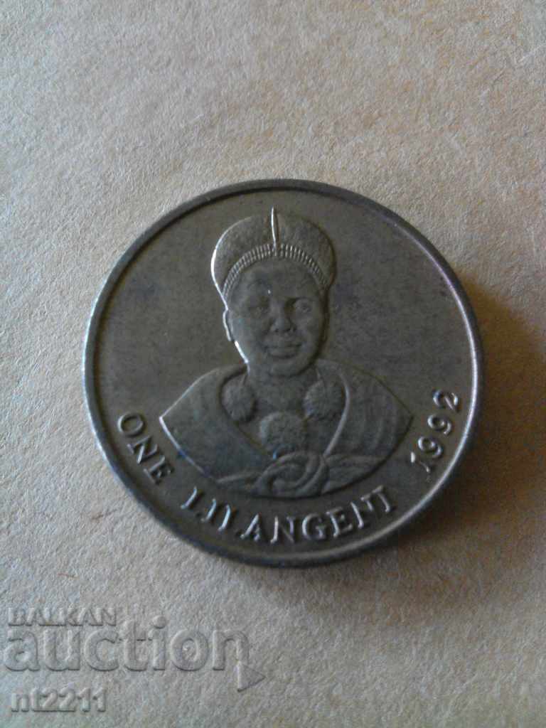 coin 1 lilagnian Swaziland