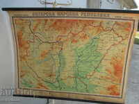 UNGARIA-hartă veche 1954year 1/500000