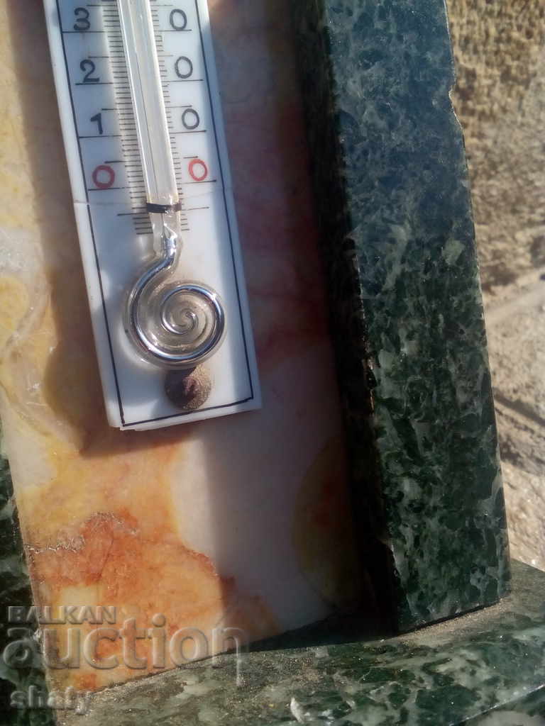 Old Marble Thermometer - 7