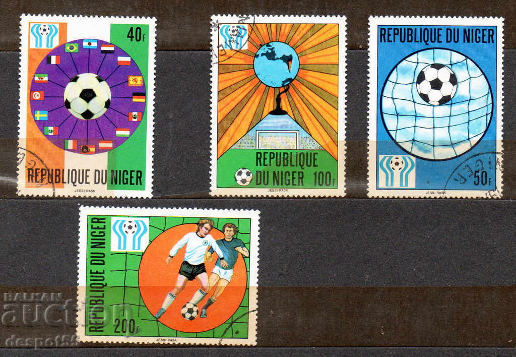 1978. Нигер. Световна купа по футбол - Аржентина + Блок.