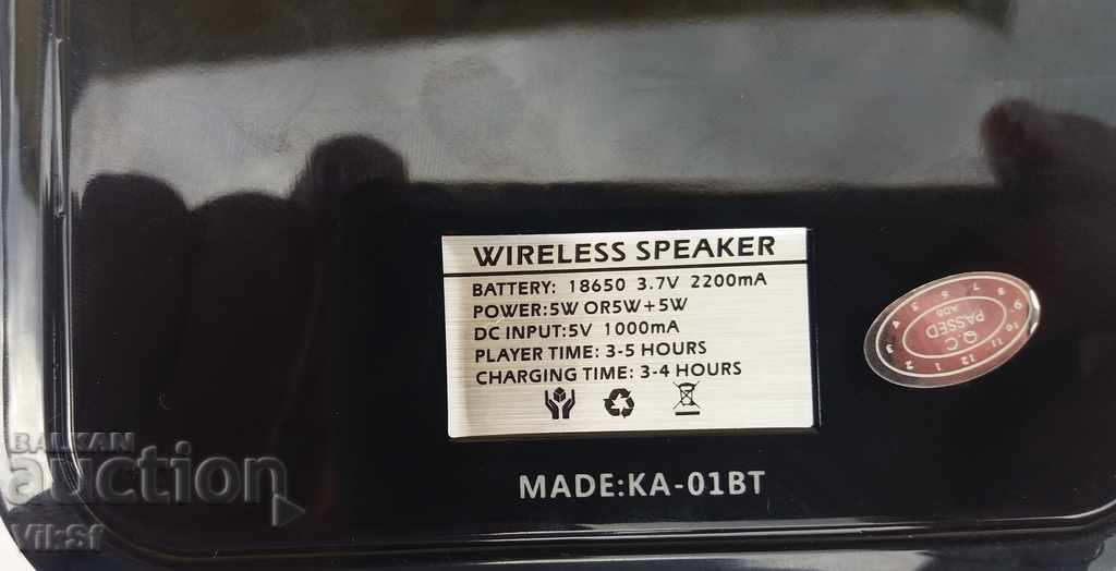 Livrarea Retro Mini Coloană KA 01 BT - Putere 5 W + FM + BT + MP3